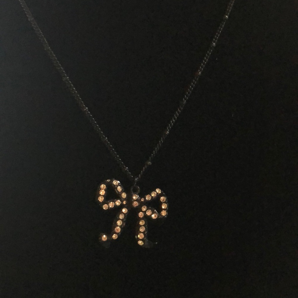 Betsy Johnson Rhinestone Bow Necklace